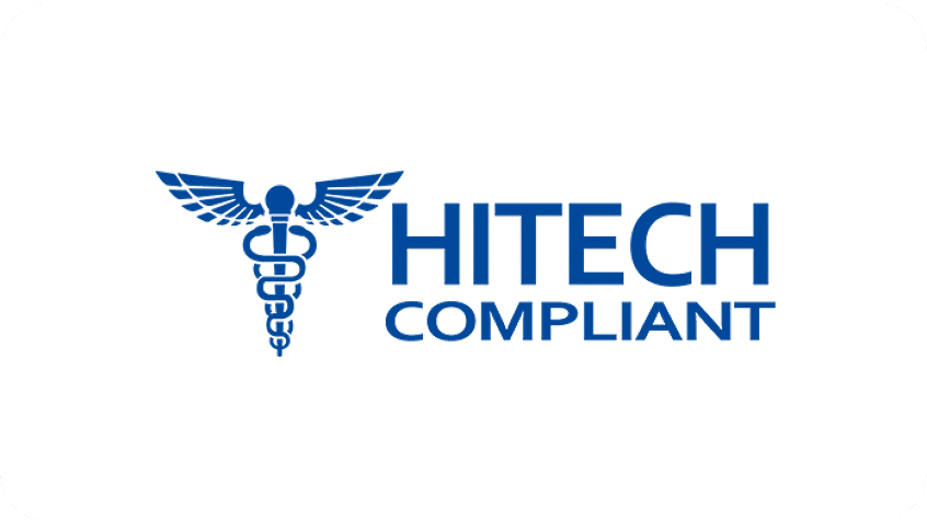HITECH compliance badge representing health IT and electronic data protection standards