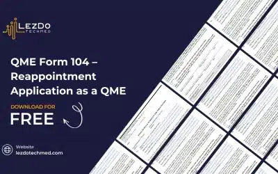 QME Form 104 – Reappointment Application as a Qualified Medical Evaluator