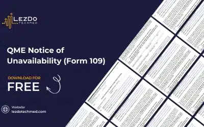 QME Notice of Unavailability (Form 109) – Free Template Download