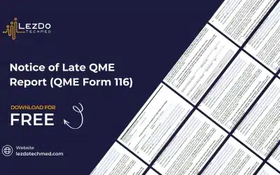 Notice of Late QME Report (QME Form 116) – Free Template Download